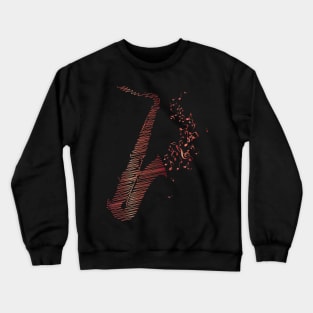 Creative Saxophone Art - Red Mix Crewneck Sweatshirt